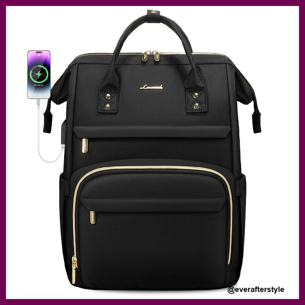 Professional Laptop Backpack Waterproof Travel Work Bag Usb Port Chic